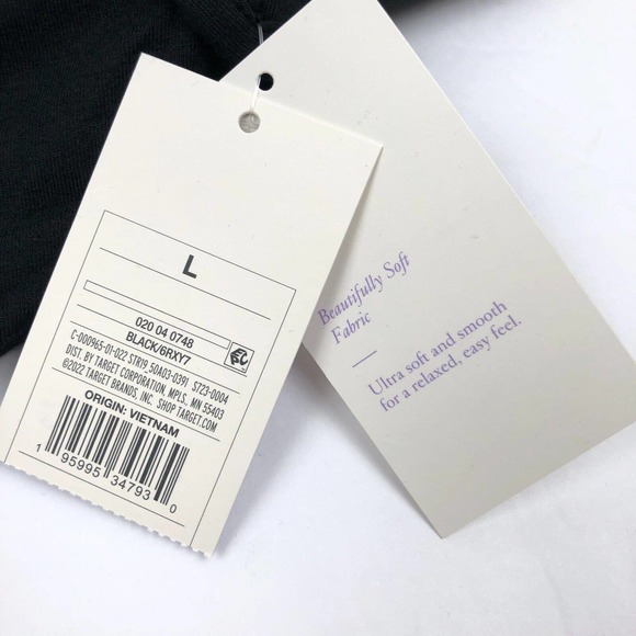 NEW Stars Above Black Chemise Nightgown Nightie Sexy Ultra Soft Padded Womens L - Picture 7 of 8